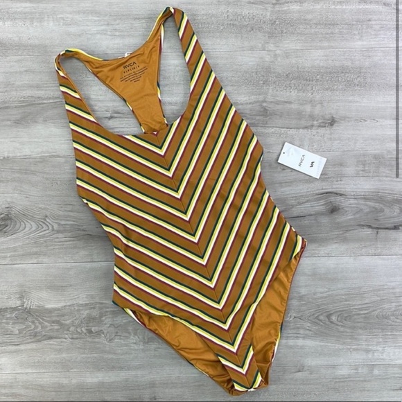 🌻 RVCA RETRO ROW MEDIUM ONE PIECE SWIMSUIT 🌻 - Picture 5 of 8
